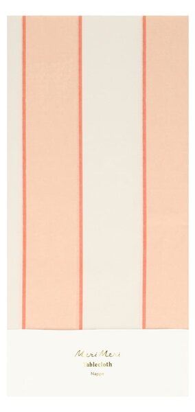 Obrus 137x259 cm Peach Stripe – Meri Meri