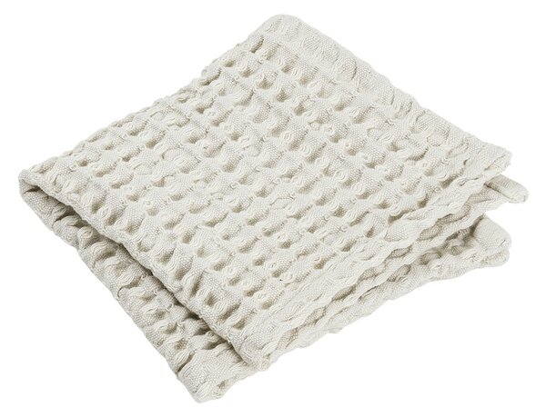 Beżowe bawełniane ręczniki waflowe zestaw 2 szt. 30x30 cm Caro – Blomus