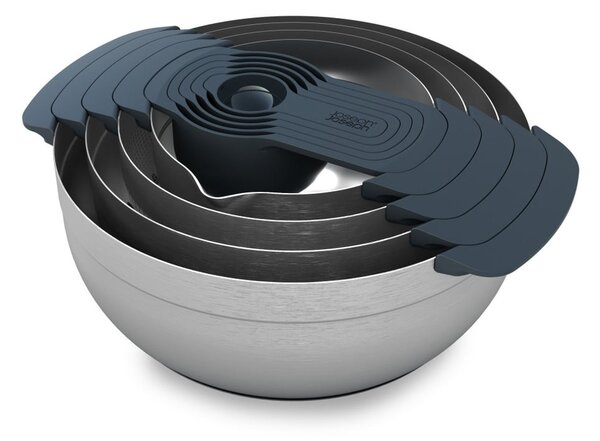 Misy w kolorze srebra z połyskiem zestaw 9 szt. Nest 100 Collection – Joseph Joseph