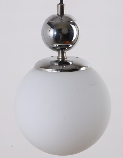 Lampa wisząca w kolorze srebra ze szklanym kloszem ø 15 cm Marble – Squid Lighting