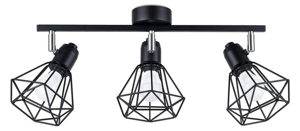 Czarna lampa sufitowa ø 10 cm Varpu – Sollux
