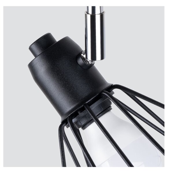 Czarna lampa sufitowa ø 10 cm Varpu – Sollux