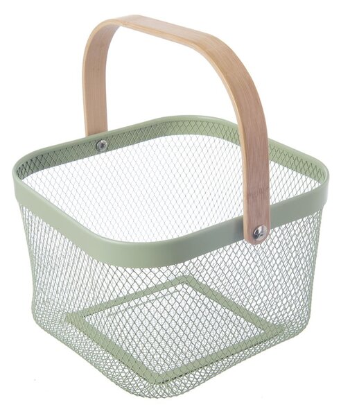 Metalowy koszyk druciany 24,5x24,5x30 cm Greenish – Orion