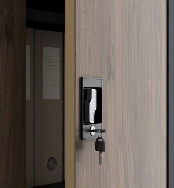 Szafka biurowa Eco Design Beata 90x40x93 cm antracyt/orzech
