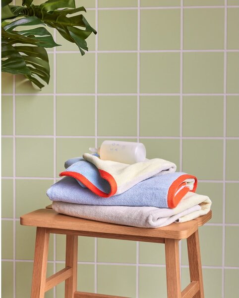 Brązowy bawełniany ręcznik frotte 50x100 cm Block – Hübsch