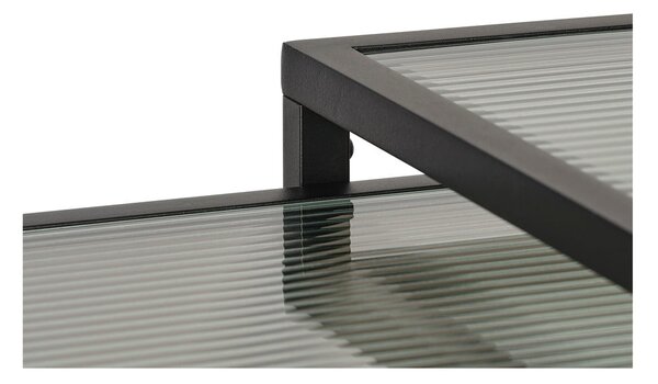Czarne szklane stoliki zestaw 2 szt. 60x60 cm Bronco – Unique Furniture