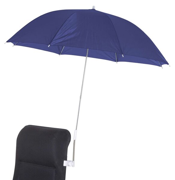 Bo-Camp Parasol montowany do krzesła, 106 cm, niebieski
