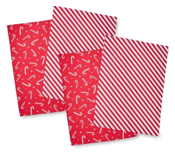 Bawełniane ścierki ze świątecznym motywem zestaw 4 szt. 50x70 cm Candy Cane – Catherine Lansfield