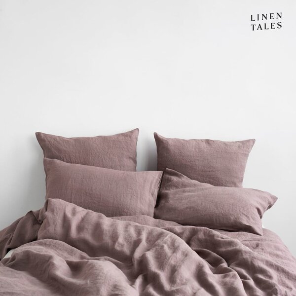 Różowa lniana pościel dwuosobowa 200x220 cm – Linen Tales