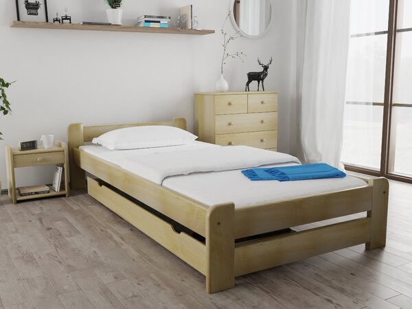 Łóżko Emily 80 x 200 cm, sosna Stelaż: Ze stelażem listwowym elastycznym, Materac: Bez materaca