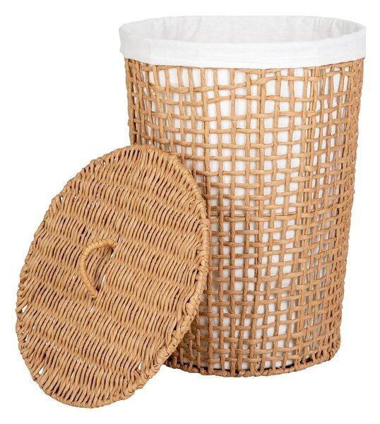 Papierowy kosz na pranie w naturalnym kolorze 77 l Pomal – House Nordic