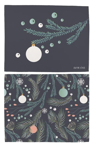 Tekstylna mata stołowa 2 szt. ze świątecznym motywem 35x45 cm Christmas Deco – Butter Kings