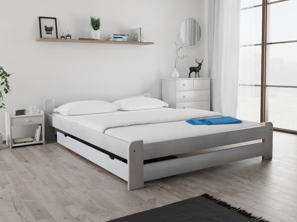 Łóżko Emily 160 x 200 cm, białe Stelaż: Ze stelażem listwowym elastycznym, Materac: Bez materaca