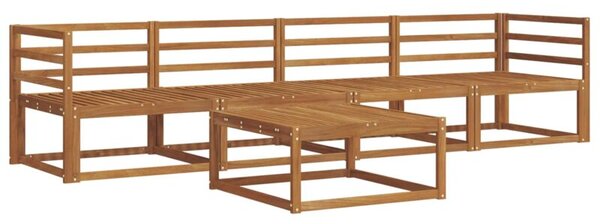 Zestaw sof na zewnątrz 5 szt. naturalny lite drewno akacji