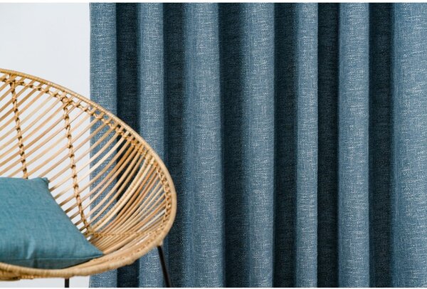 Niebieska zasłona 140x245 cm Riva – Mendola Fabrics