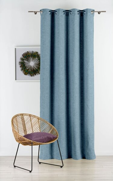 Niebieska zasłona 140x245 cm Riva – Mendola Fabrics