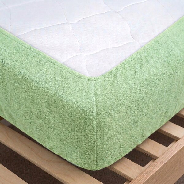 4Home prześcieradło frotte DELUXE zielony, 90–100 x 200 cm, 90–100 x 200 cm