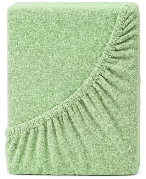4Home prześcieradło frotte DELUXE zielony, 90–100 x 200 cm, 90–100 x 200 cm