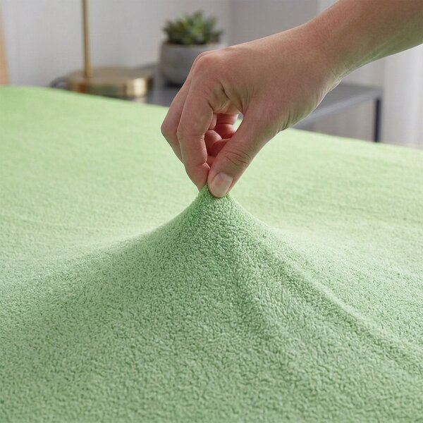 4Home prześcieradło frotte DELUXE zielony, 90–100 x 200 cm, 90–100 x 200 cm