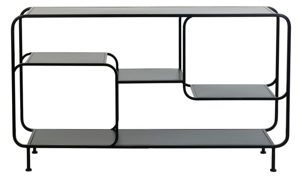 Czarny metalowy regał 141x81,5 cm Winston – Light & Living