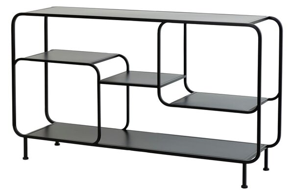 Czarny metalowy regał 141x81,5 cm Winston – Light & Living
