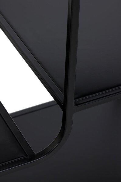Czarny metalowy regał 141x81,5 cm Winston – Light & Living