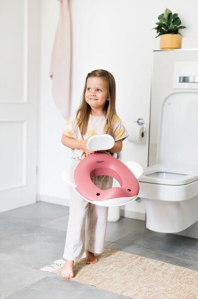 Ciemnoróżowa dziecięca deska sedesowa Dusty pink – Kindsgut