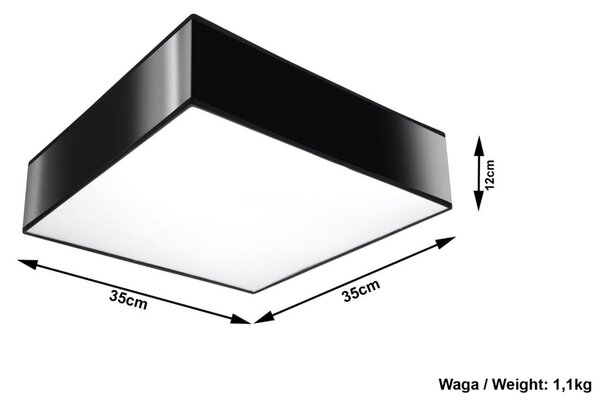 Czarna lampa sufitowa Sollux Mitra Ceiling 35