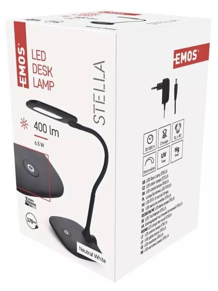 Lampa stołowa LED ze ściemniaczem w kolorze matowej czerni (wys. 55 cm) Stella – EMOS