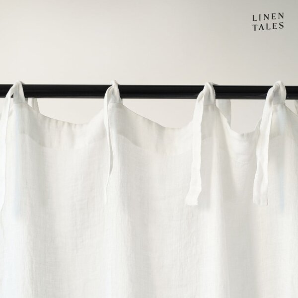 Biała lniana firanka 130x200 cm White – Linen Tales