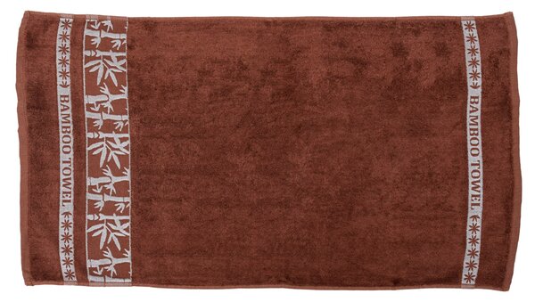Ręcznik kąpielowy bambusowy BAMBOO 70x140 cm brązowy, 70% bambus | 30% bawełna