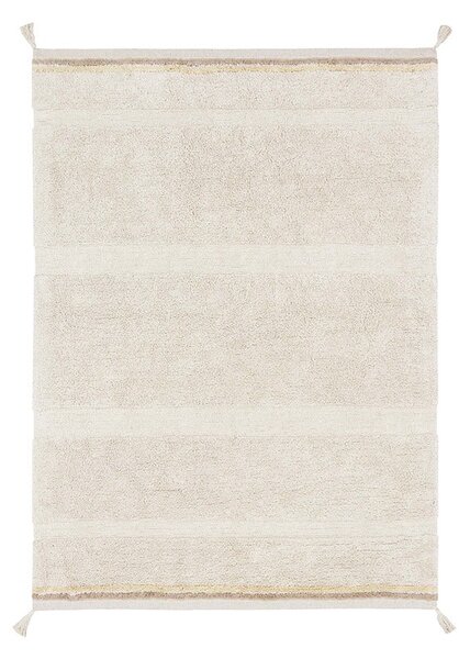 Kremowy bawełniany dywan tkany ręcznie odpowiedni do prania 120x160 cm Bloom Natural – Lorena Canals