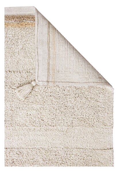 Kremowy bawełniany dywan tkany ręcznie odpowiedni do prania 120x160 cm Bloom Natural – Lorena Canals
