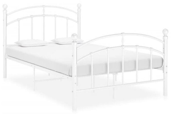 Rama łóżka, biała, metalowa, 120 x 200 cm