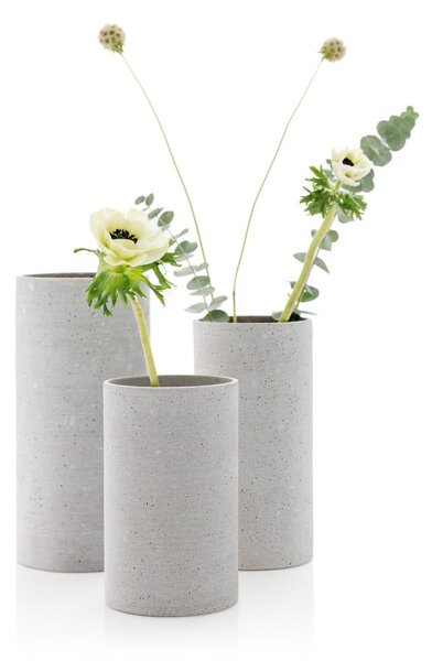 Jasnoszary wazon Blomus Bouquet, wys. 24 cm