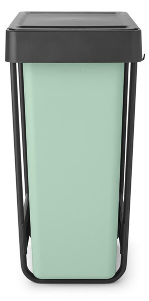 Miętowo-ciemnoszary plastikowy kosz na śmieci do segregacji odpadów do zabudowy 60 l Sort&Go – Brabantia