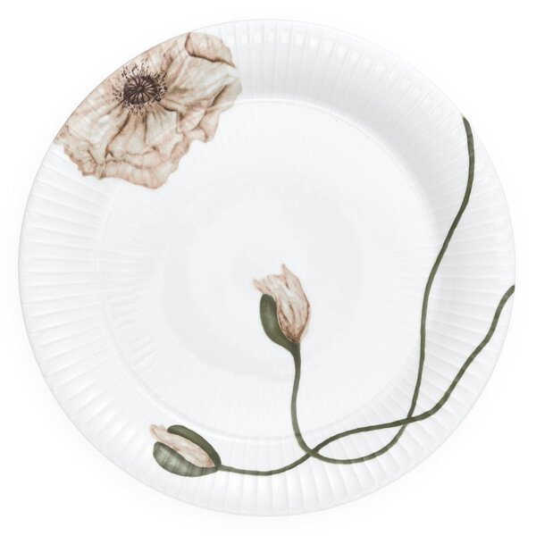 Biały porcelanowy talerz Kähler Design Hammershøi Poppy, ø 27 cm