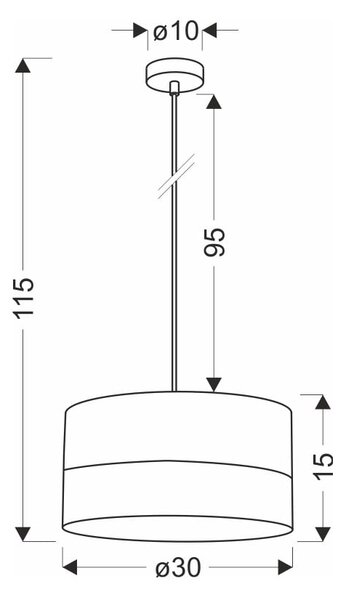Biała lampa wisząca z tekstylno-fornirowym kloszem ø 30 cm Bianco – Candellux Lighting