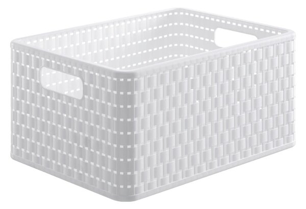 Biały koszyk z plastiku z recyklingu Country – Rotho