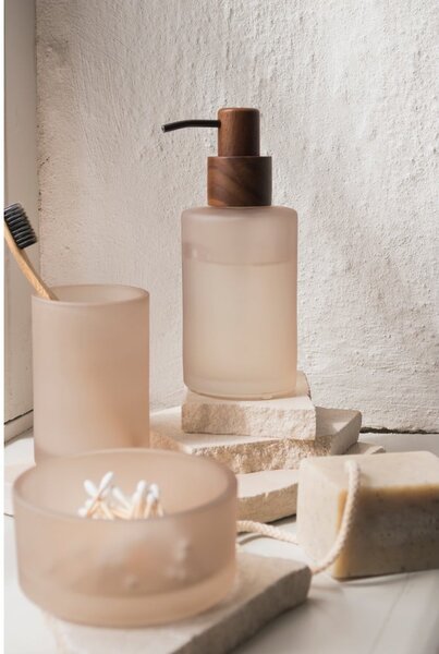 Beżowy szklany dozownik do mydła 280 ml Modest – Mette Ditmer Denmark