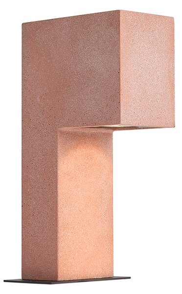 Nowoczesny słupek zewnętrzny terakota 35 cm IP44 - Pompei