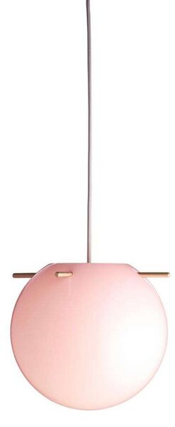 Lampa Wisząca FRANDSEN, Koi, ściemnialny, pudrowy róż, salon, szkło, design