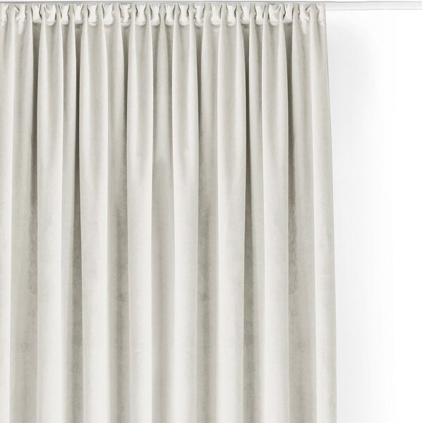 Kremowa aksamitna zasłona częściowo zaciemniająca (dimout) 140x270 cm Velto – Filumi