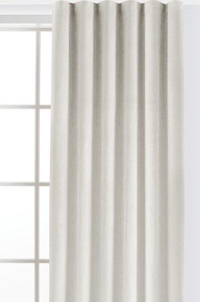 Kremowa aksamitna zasłona częściowo zaciemniająca (dimout) 140x270 cm Velto – Filumi