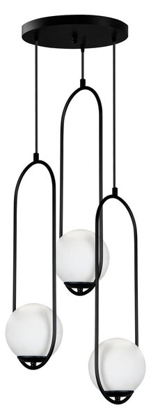 Czarna lampa wisząca Squid Lighting Arch, wys. 146 cm