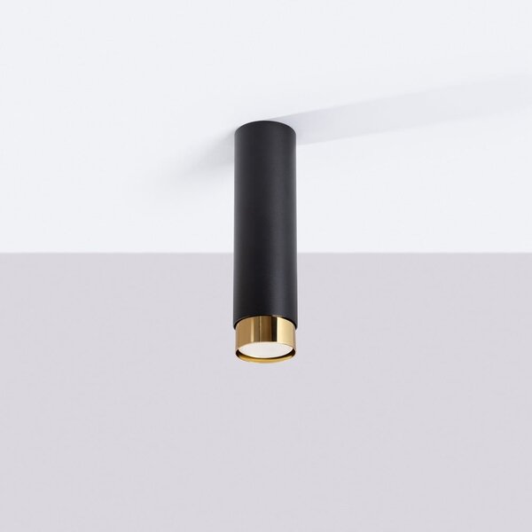 Lampa sufitowa w czarno-złotym kolorze Crown – Sollux