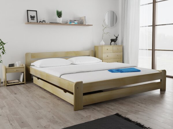 Łóżko Laura 180 x 200 cm, sosna Stelaż: Ze stelażem listwowym rolowanym, Materac: Bez materaca