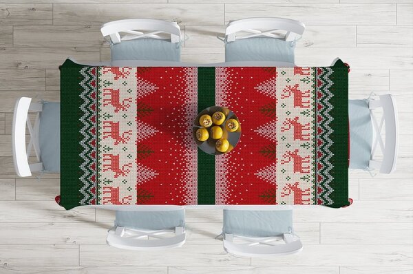 Świąteczny obrus z domieszką bawełny Minimalist Cushion Covers Merry Christmas, 140x180 cm