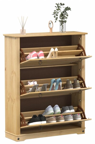 Szafka na buty Corona, 99x32x124,5 cm, lite drewno sosnowe