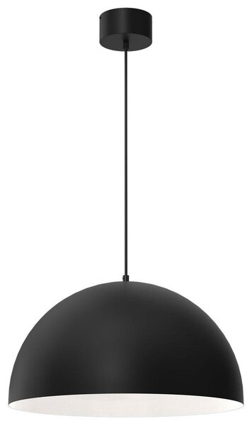 Luminex Żyrandol na lince SINGLE 1xE27/60W/230V śr. 50 cm czarny/biały LU3003